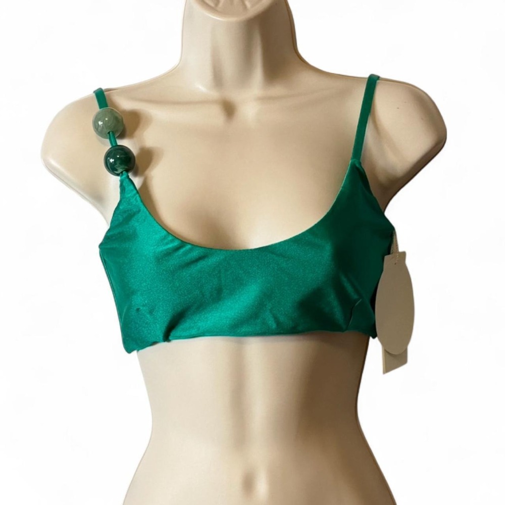 Baobab Emerald Green Beaded Bikini Top, Women's Size M‎